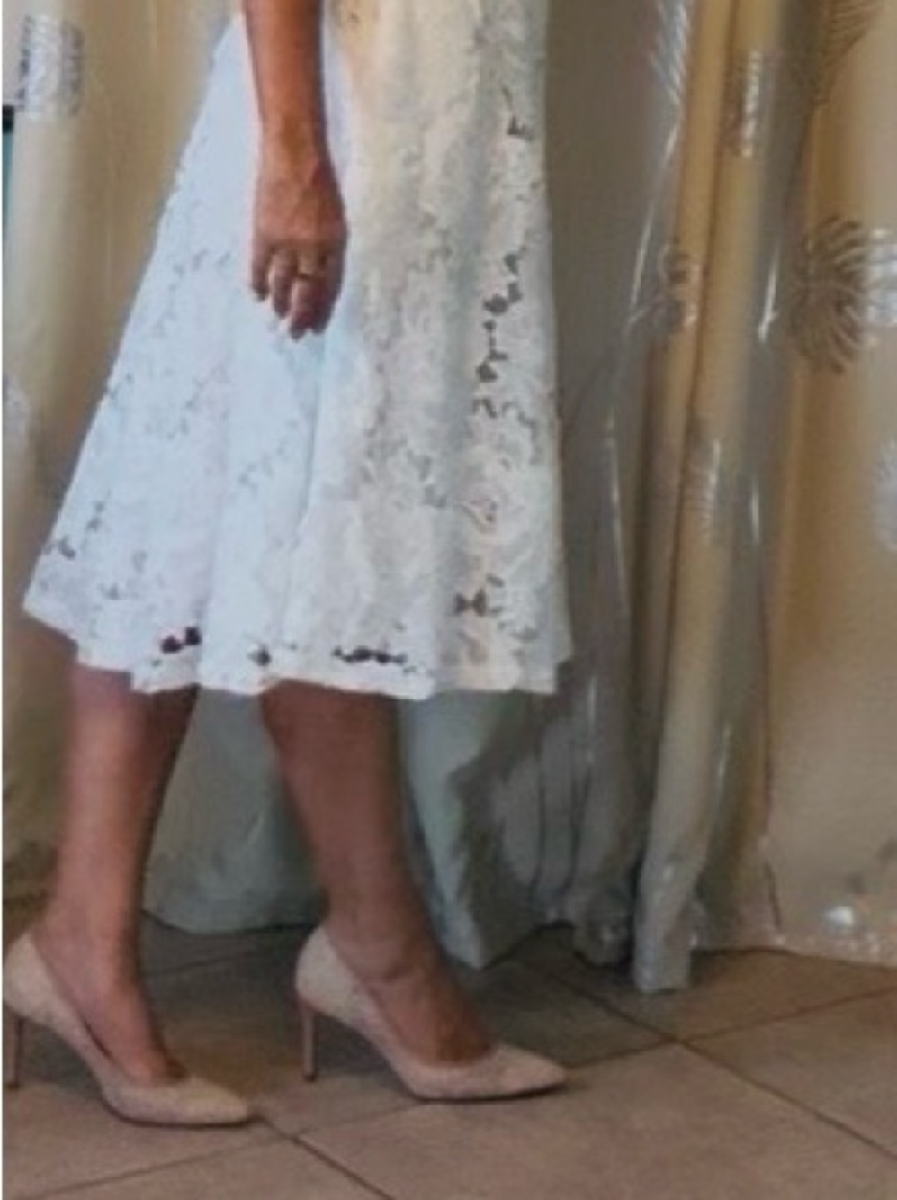 LK Bennet Beige Lace Pointed-Toe Pumps - Picture 10 of 12